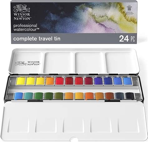 watercolour metal box|Winsor & Newton Professional Watercolor Paint Set, .